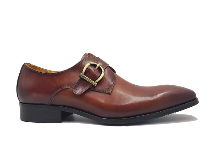 Carrucci Signature Buckle Monk Strap Shoe