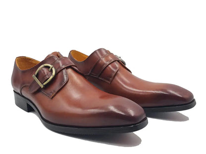 Carrucci Signature Buckle Monk Strap Shoe