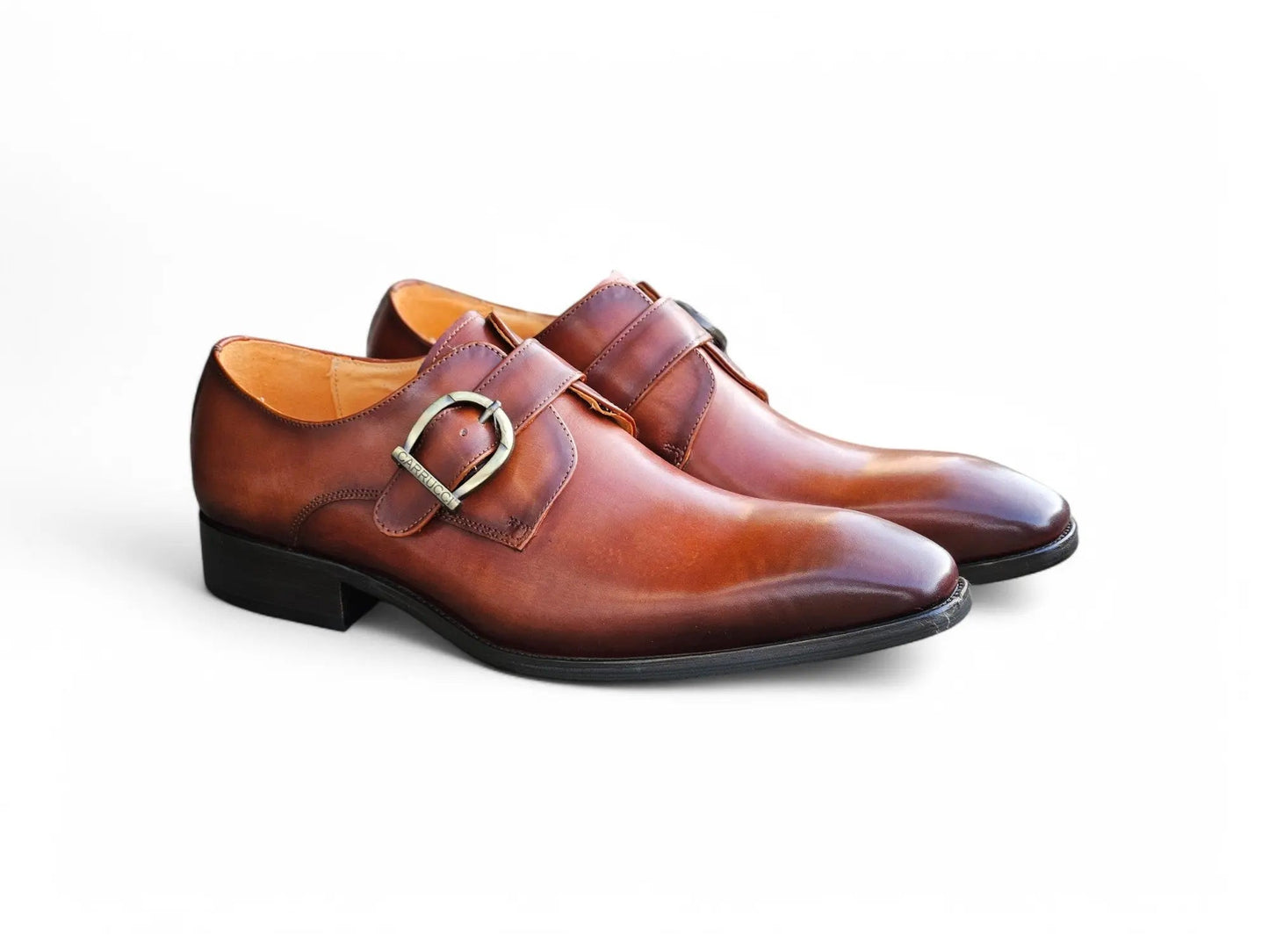 Carrucci Signature Buckle Monk Strap Shoe
