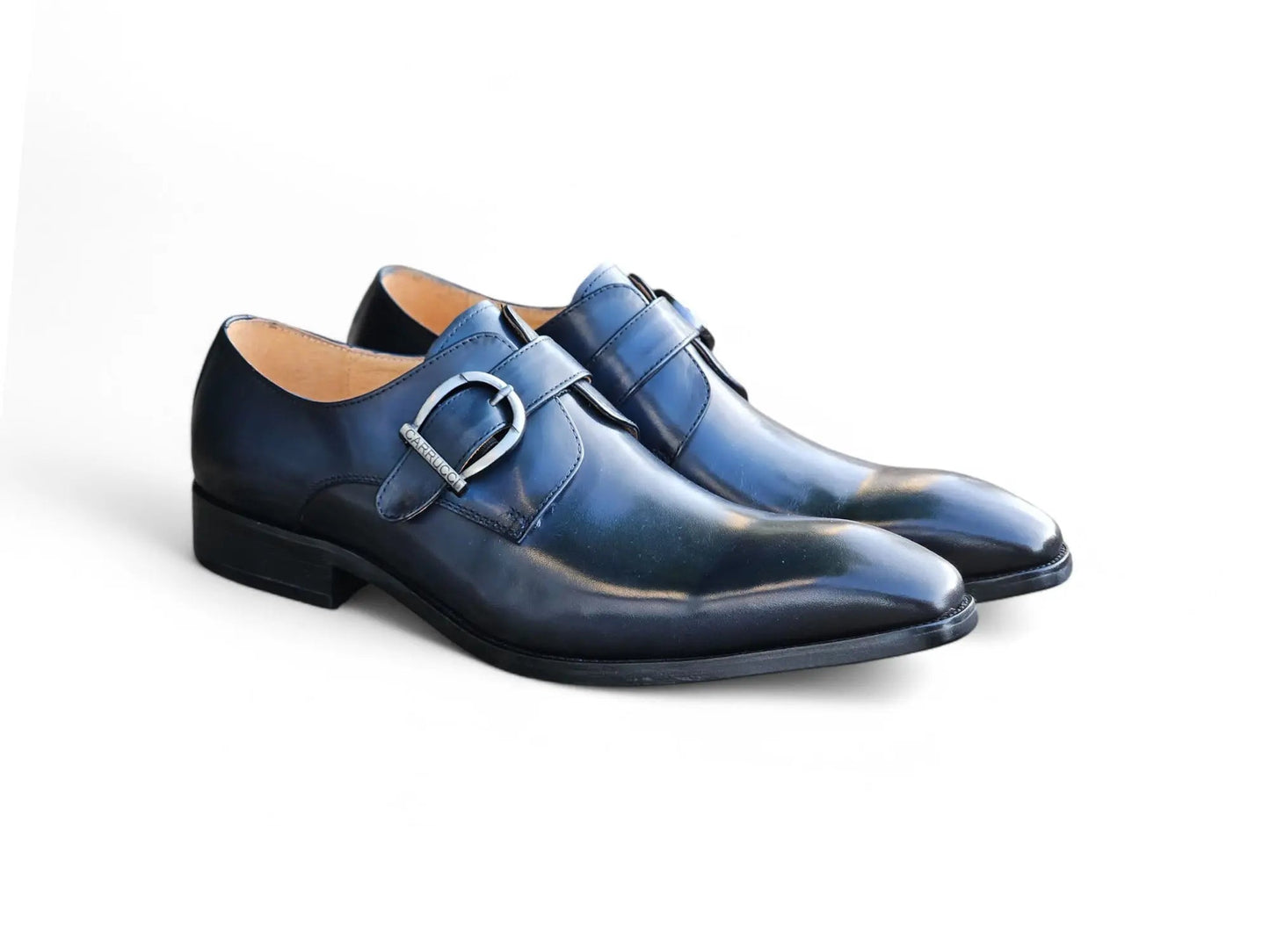 Carrucci Signature Buckle Monk Strap Shoe