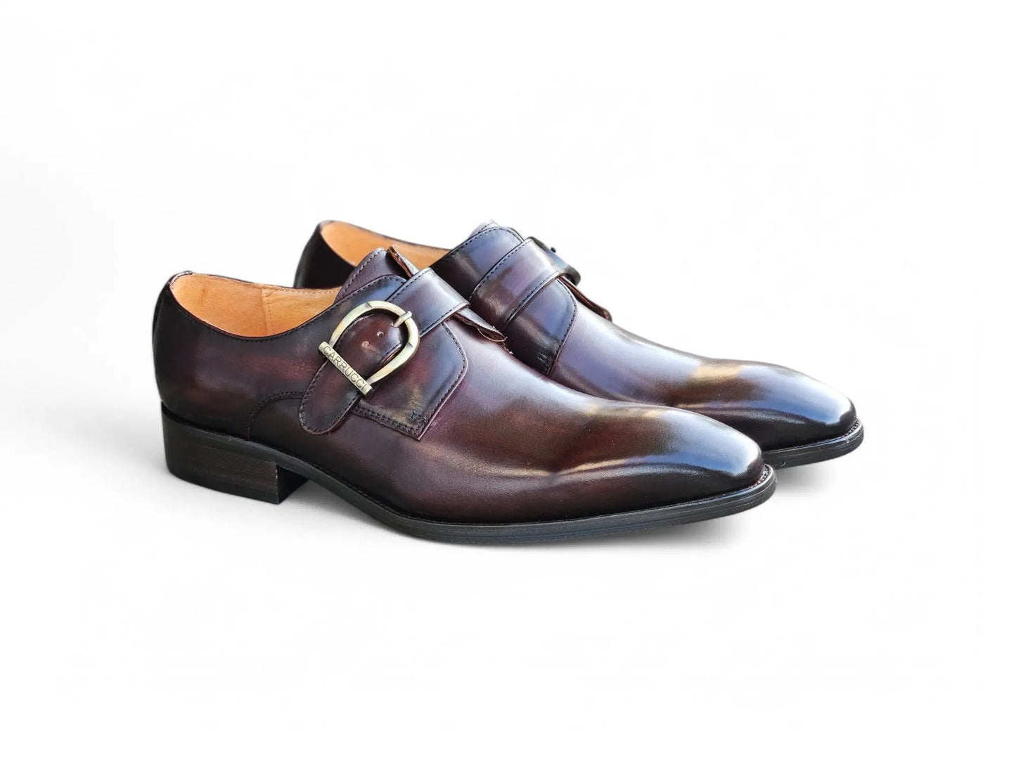 Carrucci Signature Buckle Monk Strap Shoe