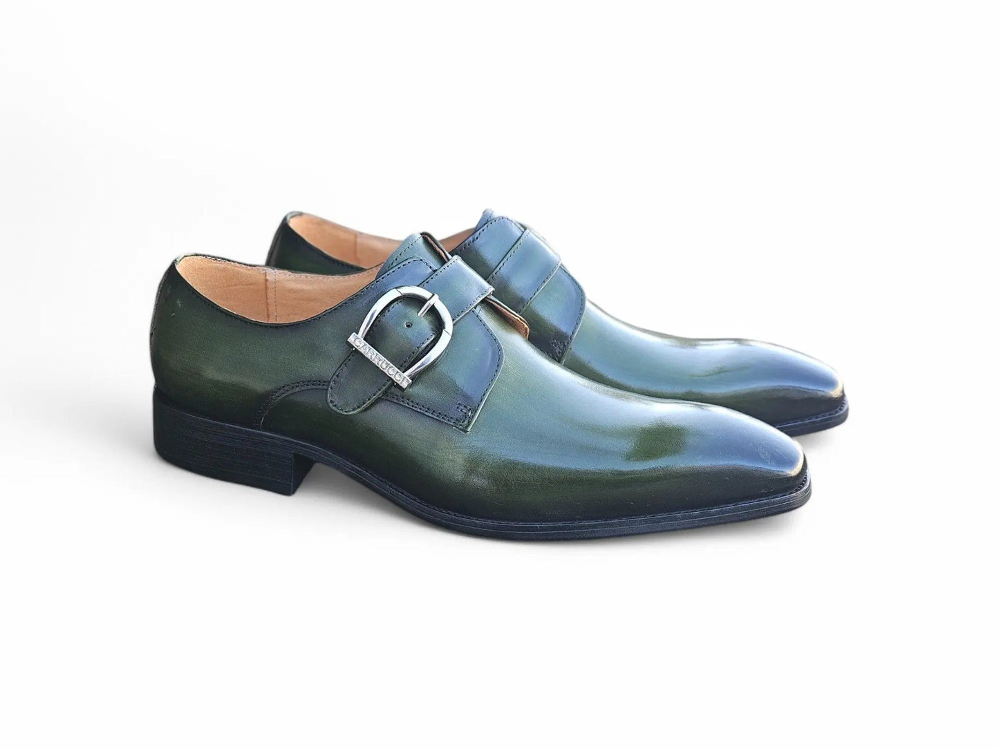 Carrucci Signature Buckle Monk Strap Shoe