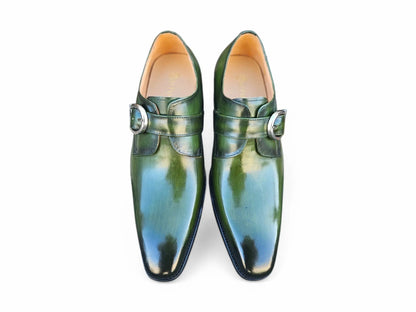 Carrucci Signature Buckle Monk Strap Shoe