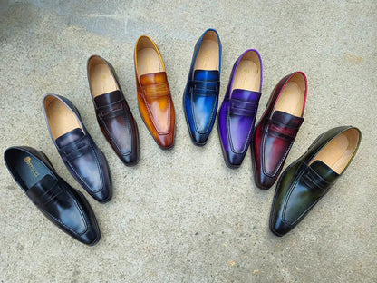 Carrucci Signature Leather Penny Loafer Slip-on