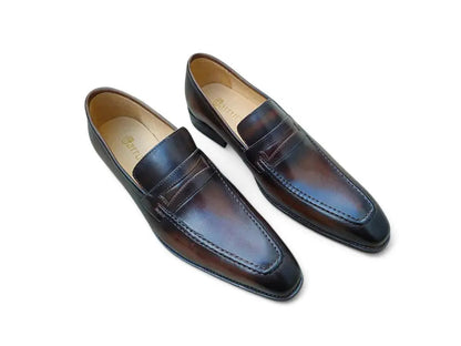 Carrucci Signature Leather Penny Loafer Slip-on