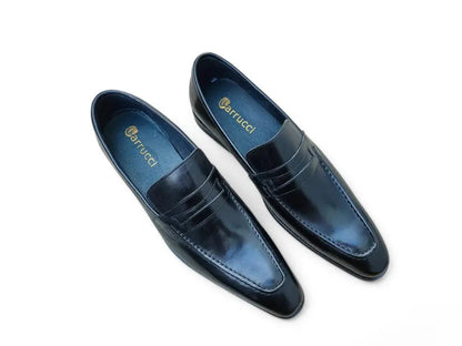 Carrucci Signature Leather Penny Loafer Slip-on
