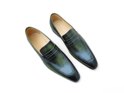 Carrucci Signature Leather Penny Loafer Slip-on