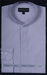 Banded Collarless Silver Men's Dress Shirt