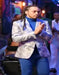 Silver Grey and Blue Paisley Tuxedo Dinner Jacket - White and Royal Floral Prom Blazer
