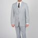 Men'S Silver Two Button Vested Suit