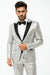 Sequin Suit - Silver Grey Shiny Suit Perfect for Stage or Prom Fancy Pattern Glitter Fabric