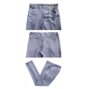 Mens Cotton Stretch Fashion Silver Suit - Image 2
