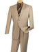 Men's Big And Tall  Beige 2 Piece Extra Long Suit