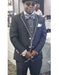 Black and White Trim Lapel Tuxedo Suit