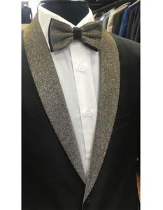 Men's Black Button Closure Shawl Lapel Besom Chest Pocket Jacket