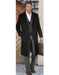 Men's Black  Long Jacket Modern Fit Overcoat