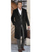 Men's Black  Long Jacket Modern Fit Overcoat