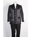 Men's 4 Button   Suit Black