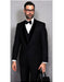 Men's Statement Suits Clothing Confidence Tuxedo Black Modern Fit Suits Shawl Lapel 1 Button Suit