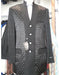 Men's 2 Piece Black 4 Button Mandarian Collar Suits