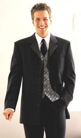 5 Buttons Long Fashion Tuxedo For Men Suit 5 button , Satin , Singlebreasted
