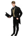 Men’S High Fashion Black With Velvet Trim Regency Tailcoat