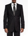 Men'S Black Slim Fit Wedding Prom Suit With Pick Stitching