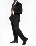 Men's classic black two button wedding prom tuxedo