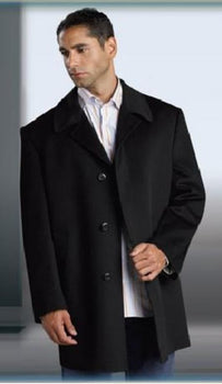 Discounted Sale Shorter Length Wool Blend Men's Overcoat 3 Button Men's Dress Coat under Front Placket