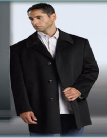 Discounted Sale Shorter Length Wool Blend Men's Overcoats 3 Buttons Men's Dress Coat under Front Plackets
