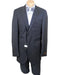 Men's Black High Fashion  100% Wool Extra Long Suits Flat Front Pants