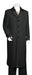 Men's Button Fastener  Trench Collar Zoot Suit Black