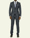 Men's Slate Blue Two Buttons  Skinny Suit