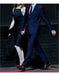 Men’s Peak Lapel blue two piece suit