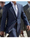 Men’s  Wool Blend blue two piece suit