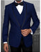 Men's Statement Suits Clothing Confidence  Sapphire Blue Modern Fit Suits Tuxedo Wool Suit