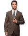 Brand: Caravelli Collezione Suit - Caravelli Suit - Caravelli italy Caravelli Men's 2 Button Modern Fit Suits Brown Plaid Vested Suit