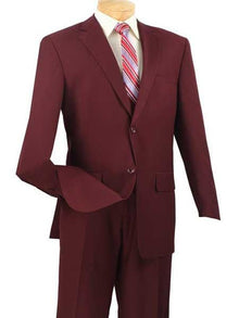Men's 2 Piece Big And Tall  Burgundy ~ Wine ~ Maroon Suit  Extra Long Burgundy Suit