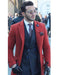 Mens Overcoat Red Mens Carcoat Long Jacket Three Quarter Wool Fabric Men'S Car Coat