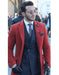 Mens Overcoat Red Mens Carcoat Long Jacket Three Quarter Wool Fabric Men'S Car Coat