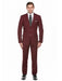 Verno Men'S 2 Piece Burgundy ~ Wine ~ Maroon Suit 2 Button Slim Fit Cheap Priced Business Suits Clearance Sale