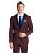 Men's  Navy Blue Shawl Lapel Burgundy ~ Wine ~ Maroon Color tuxedo jacket Burgundy Tuxedo