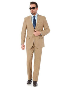Giorgio Fiorelli Men's2 Button 2 Piece Fully Lined Camel Suit