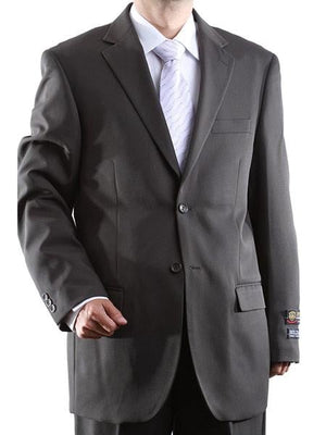Bolzano Men's Two Button Dual Side Vents 100% Polyester Suit