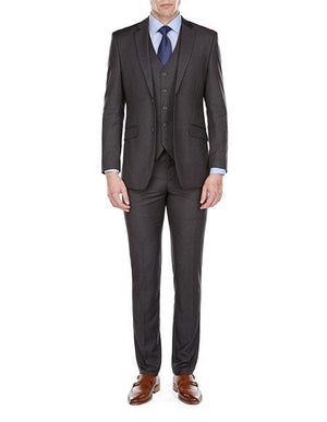 Men's 3 Piece 2 Button Charcoal Slim Fit Suits