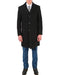 Men'S Charcoal 3 Button Closure Overcoat Men'S Carcoat - Car Coat Mid Length Three Quarter Length Coat