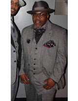 Men's tuxedo gray vested suit