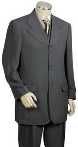 Men's Wide Lapel Gray Zoot Suit