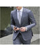 Men's Christian  Grey Two Button Fully Lined Peak Lapel Suit