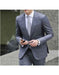 Men's Christian  Grey Two Button Fully Lined Peak Lapel Suit
